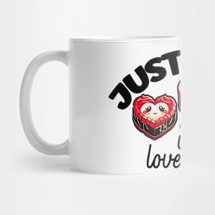 Just a girl who loves sushi Kawaii Anime Heart Shaped Sushi Mug